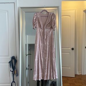 LoveShackFancy silk floral dress